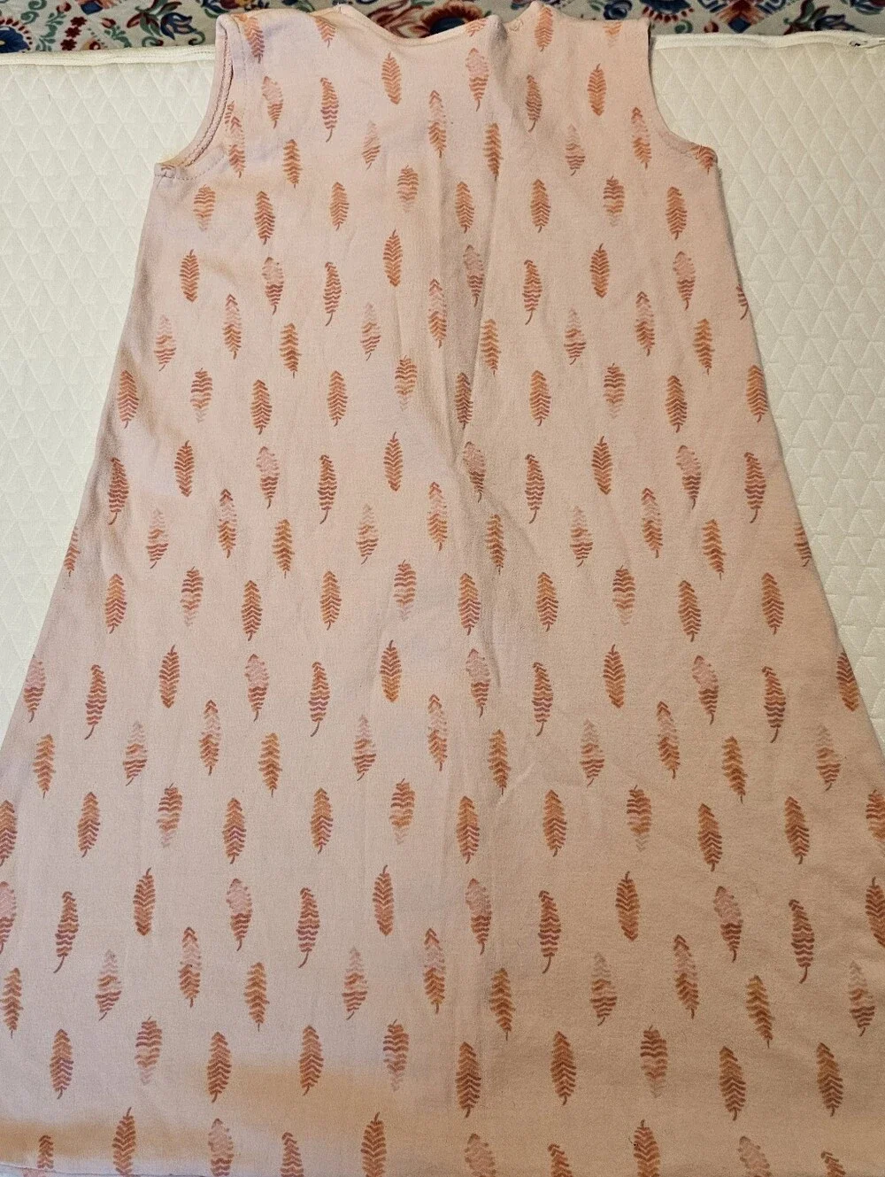 HALO SleepSack Wearable Blanket Small 0-6M Pink Orange Fern Leaf Inverted Zipper